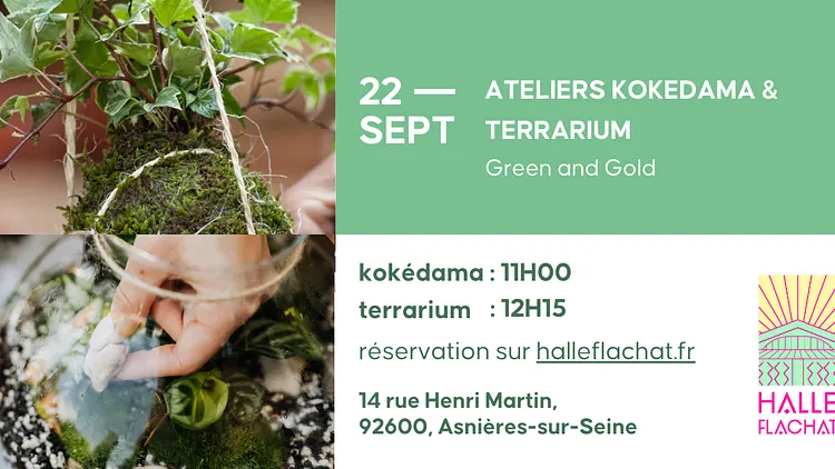 Ateliers kokedama et terrarium - Green and Gold