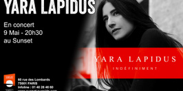 Yara Lapidus en concert au Sunset pour l'album Indéfiniment