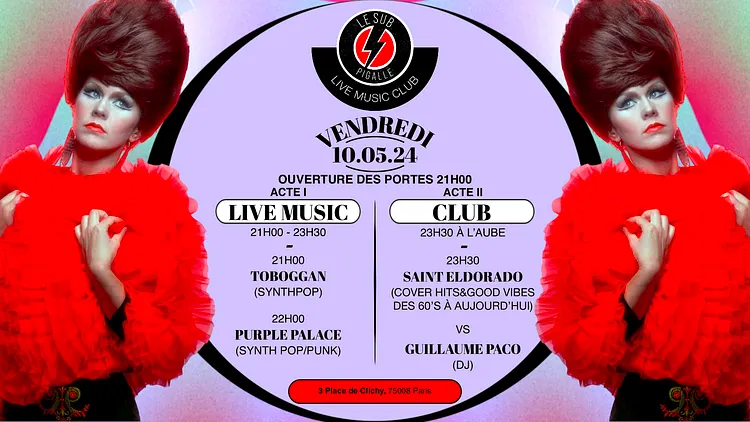 Toboggan, Purple Palace, Saint Eldorado & DJ set
