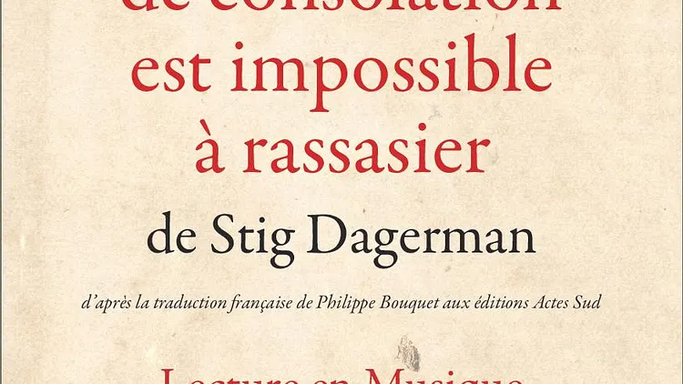 Lecture en musique "Notre besoin de consolation..."