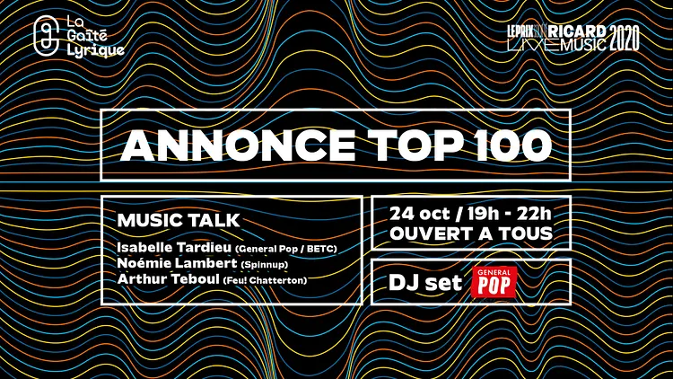 Prix Société Ricard Live Music – Soirée et annonce TOP 100
