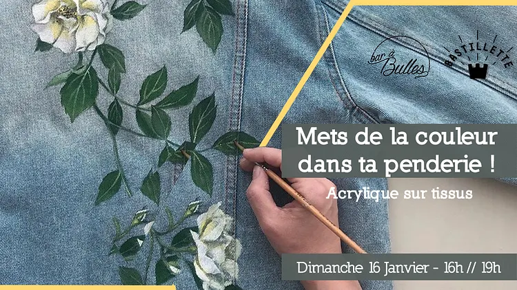 Mets de la couleur dans ta penderie ! - acrylique sur tissus