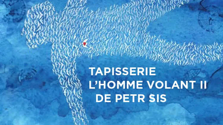 Tapisserie « L'Homme volant II » de Petr Sís