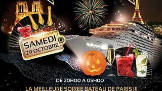 CRAZY BOAT PARTY spéciale HALLOWEEN (CROISIERE, FILLE=GRATUIT, TOUR EIFFEL, DEUX AMBIANCES)