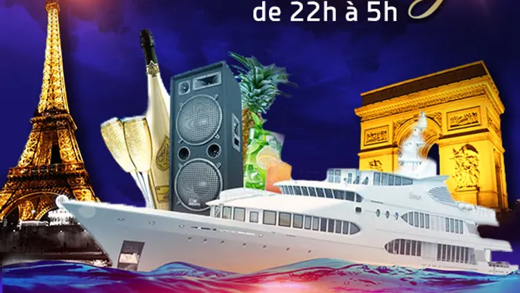 PARIS BOAT PARTY (FILLE > GRATUIT, 2 AMBIANCES CLUB, TERRASSE GEANTE COUVERTE, MOJITOS...)