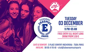 TUESDAY ERASMUS IN PARIS