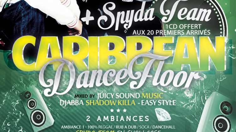 Caribbean dancefloor + spyda team en show case