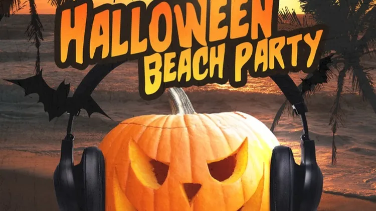 Halloween beach party