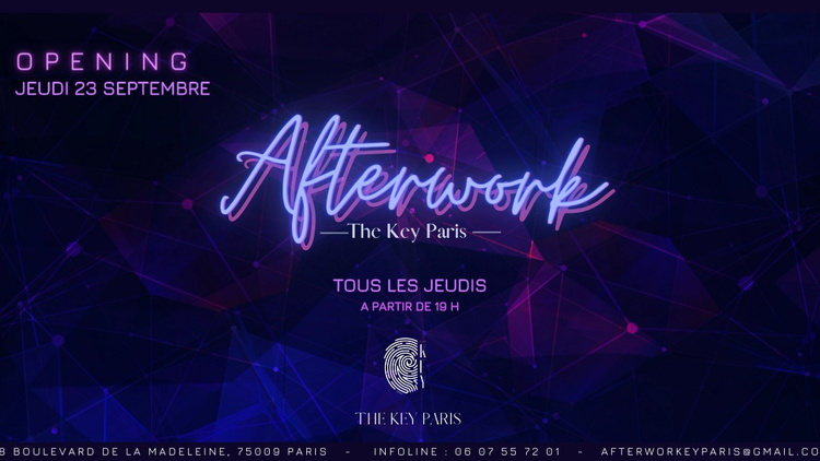 L’AFTERWORK the KEY Paris tous les jeudis