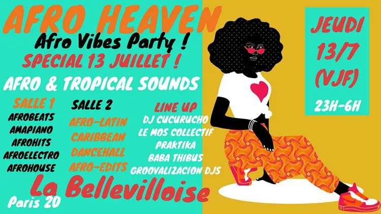 Afro Heaven ~ Afro Vibes Party afrobeats, naija, afro-éléctro, caribbean, tropical, afro-future !