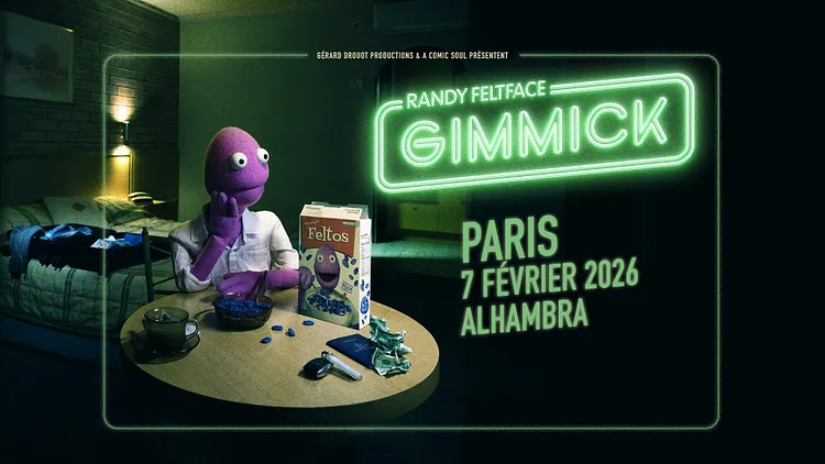 Randy Feltface à l'Alhambra pour son stand up comique
