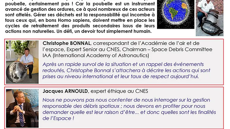 Pérennité des opérations en orbite : L’Espace, une poubelle ? Si seulement …?