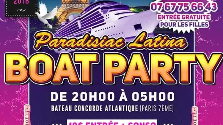 Paradisiac BOAT Latino Fille = Entrée Gratuite