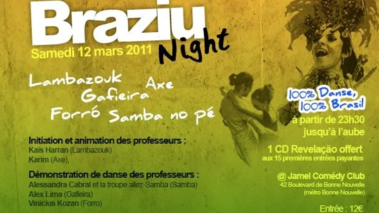 Soirée Braziu.fr : 100% Danse, 100% Brasil