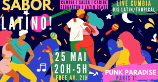 Sabor Latino ~ Fiesta live et clubbing cumbia, salsa, reggaeton & tropical à Paris 11 !!