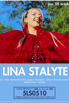 Concert Néo-soul - Lina STALYTE au Sunset-Sunside