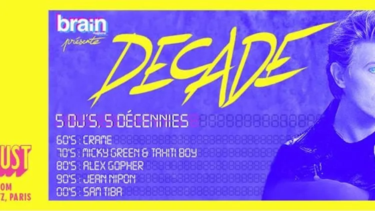 Brain présente DECADE avec Micky Green & Tahiti Boy