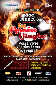 LA CARIBBEAN COLORS RETRO PARTY "LES ANNEES VINYLES" AU BACK UP PARIS