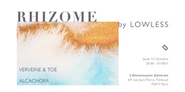 Rhizome by Lowless: Verveine & Toé, Alcachofa