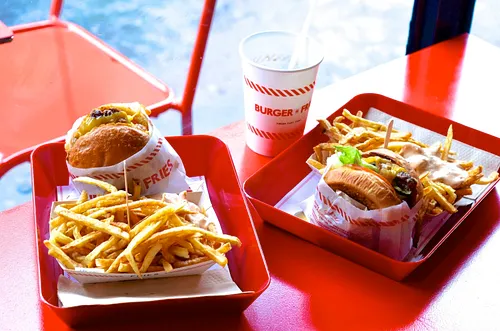 Burger and Fries Restaurant Paris