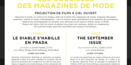 Sur-Mesure : Cycle Mode et Cinéma : Les coulisses des Magazines de Mode