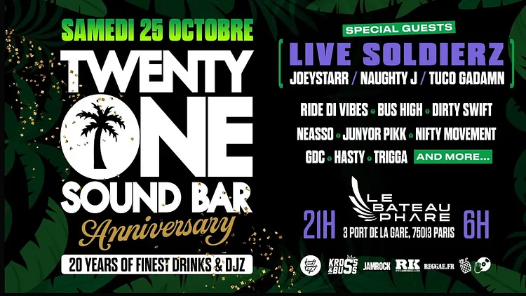 Twenty One Sound Bar// 20 Bday Edition