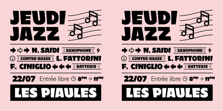 Jazz Jam aux Piaules "Bring Your Horns avec Neil Saidi, Luca Fattorini et Francesco Ciniglio