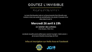 UNIQUE et INSOLITE ! : Goûtez l'invisible : dîner dans le noir