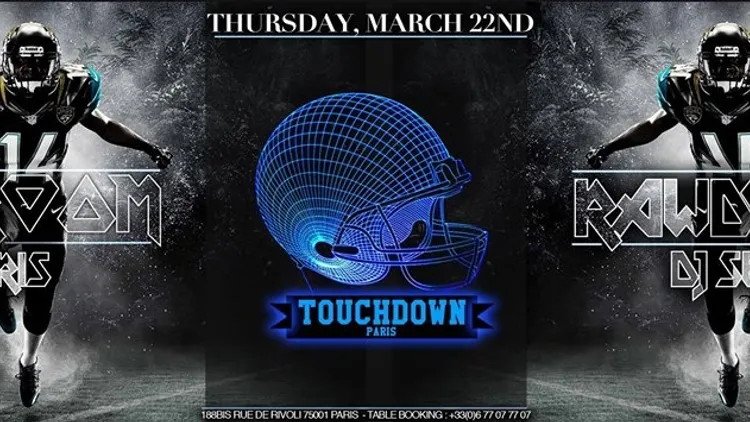Thursday March 22ND - TouchDown - VIP ROOM PARIS