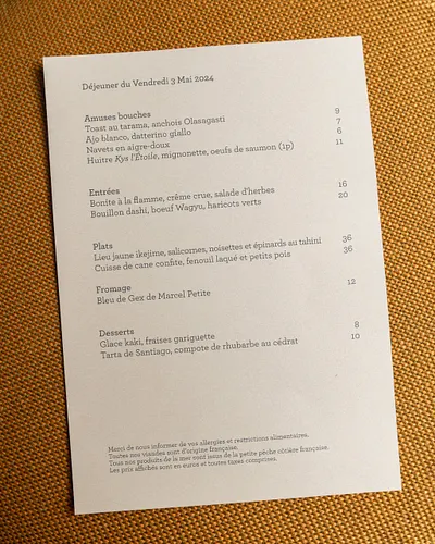 19 Saint Roch Restaurant Paris