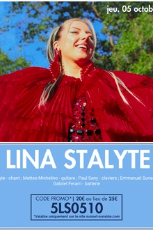 Concert Néo-soul - Lina STALYTE au Sunset-Sunside