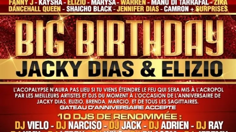 Big Birthday Jacky Dias & Elizio