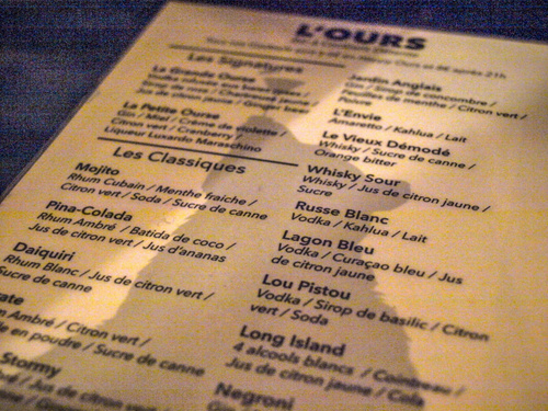 L'Ours Bar Bar Paris