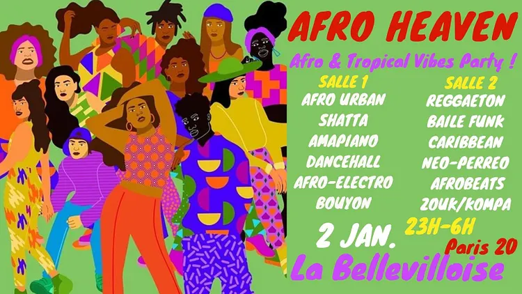 Afro Heaven ~ Afro & Tropical Vibes Party à La Bellevilloise !