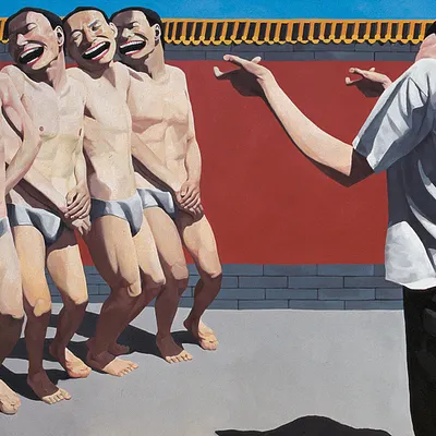 Yue Minjun : fou rire cynique à la fondation Cartier