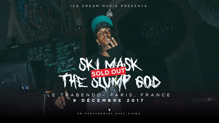 Ski Mask The Slump God - Le Trabendo, Paris - 09.12.17
