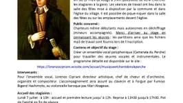 Stage choral dans le Perche en juillet : Stabat Mater de Pergolèse