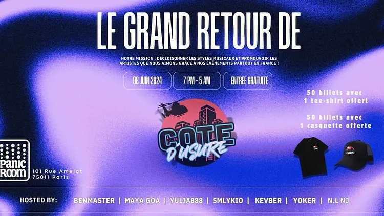 Le Grand Retour de Côte d’Usure au Panic Room 