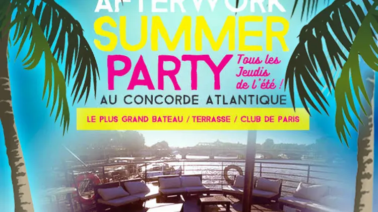 AFTERWORK LA VOILE PARISIENNE ( TERRASSE GEANTE, ROSE, BATEAU CLUB GEANT, BUFFET, MOJITOS )