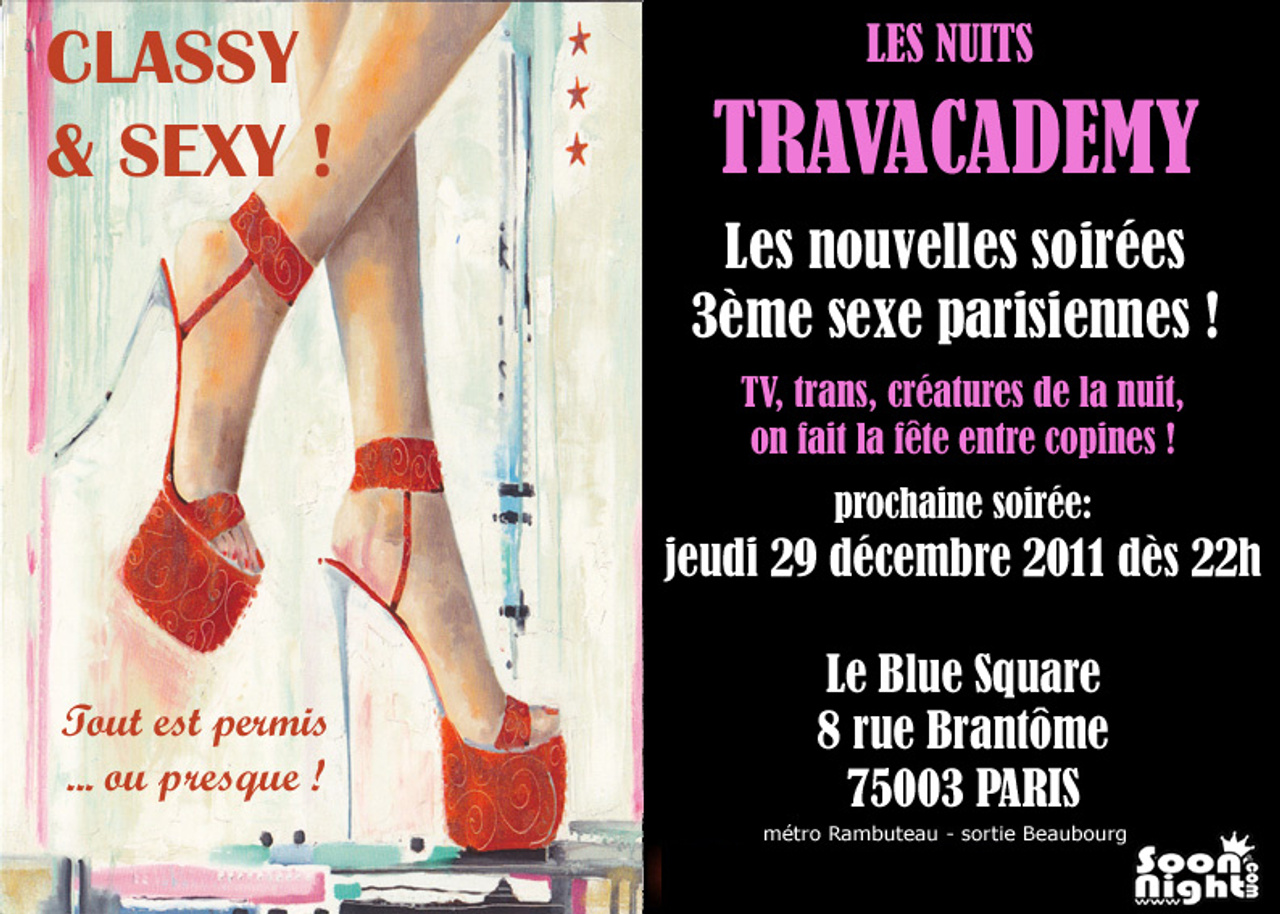 Nuit Travacademy - 3ème sexe - blue square - 29 décembre 2011