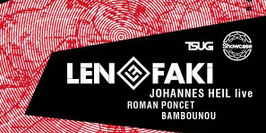 Figure Label Night W Len Faki, Johannes Heil live, Roman Poncet, Bambounou