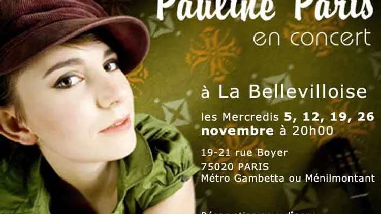 Pauline Paris en concert à la Bellevilloise