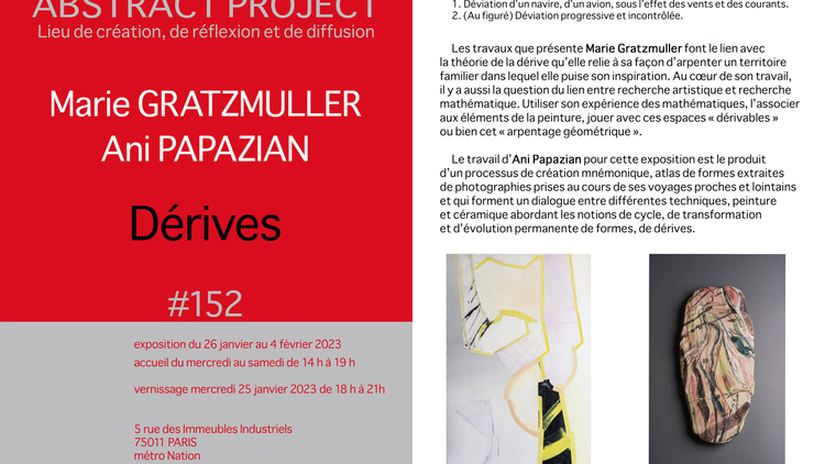 Dérives : Marie Gratzmuller et Anni Papazian