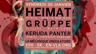Heimat + Grüppe + Keruda Panter en concert