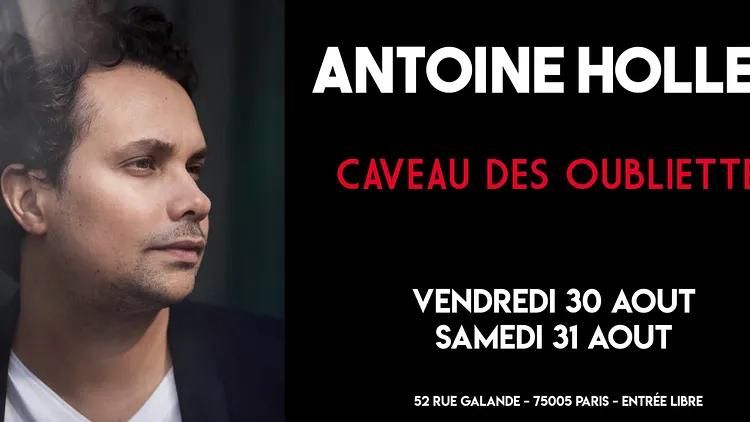 Concert Pop Soul, Antoine Holler, 30 et 31 Aout, Caveau des Oubliettes