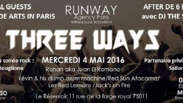 Three Ways Party - Runway Events (Veille de jour férié)