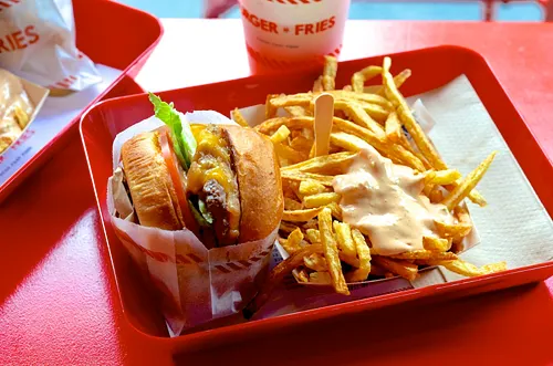 Burger and Fries Restaurant Paris
