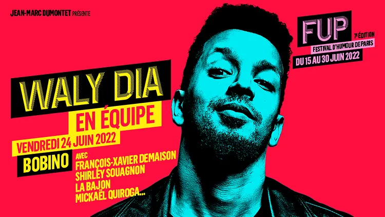 Waly Dia en équipe dans le cadre du Festival d'Humour de Paris