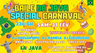 Baile da Java spécial Carnaval !! 100% Brazil vibes Party