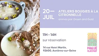 Ateliers bougies à la citronnelle - Green and Gold